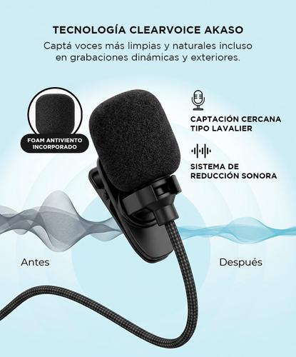 Micrófono Externo Akaso USB-C Cámara Acción Adaptador Micro USB Outlet - 3