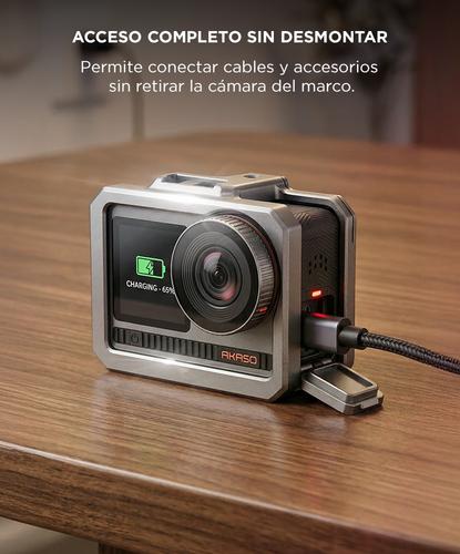 Marco Protector Cámara Akaso Brave 8 Aleación de Aluminio Acceso a Funciones - 2