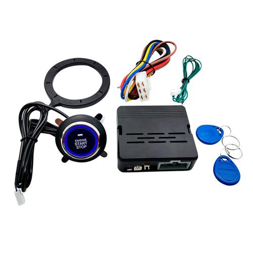 Kit Botón De Arranque Sin Llave Para Auto Keyless Acceso Manos Libres Universal - 0