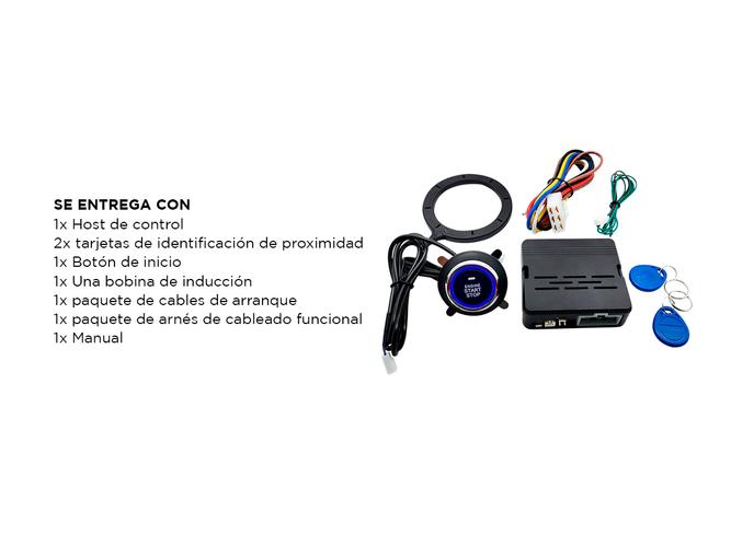 Kit Botón De Arranque Sin Llave Para Auto Keyless Acceso Manos Libres Universal - 4