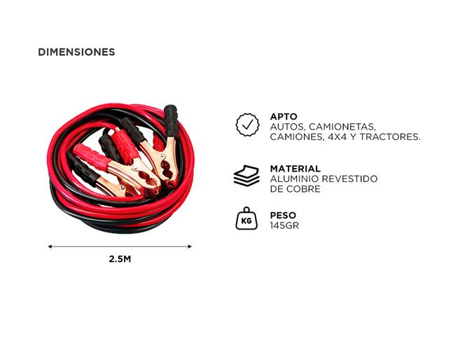 Cable puente 800ah Gadnic Para Batería Con Estuche Y Pinzas - 4