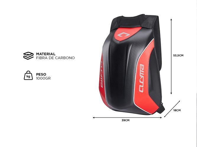 Mochila Para Moto Semi Rígida Cucyma CB-1908 Porta Casco Expandible - 3