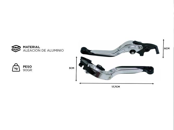 Manijas de Embrague y Freno Rebatibles Para Bajaj Dominar 400  250  NS - 3