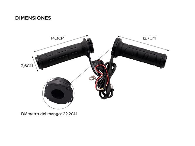 Calienta Puños Para Moto Gadnic CPM350-ADV Temperatura Graduable - 4