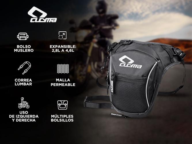 Muslera CUCYMA CB-1605 Expansible 2,8L a 4,6L Riñonera Táctica Para Moto - 1