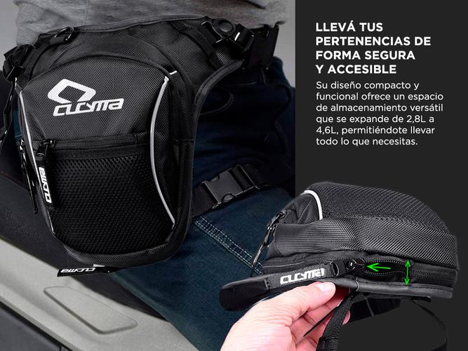 Muslera CUCYMA CB-1605 Expansible 2,8L a 4,6L Riñonera Táctica Para Moto - 2