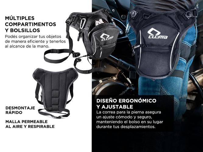 Muslera CUCYMA CB-1605 Expansible 2,8L a 4,6L Riñonera Táctica Para Moto - 3