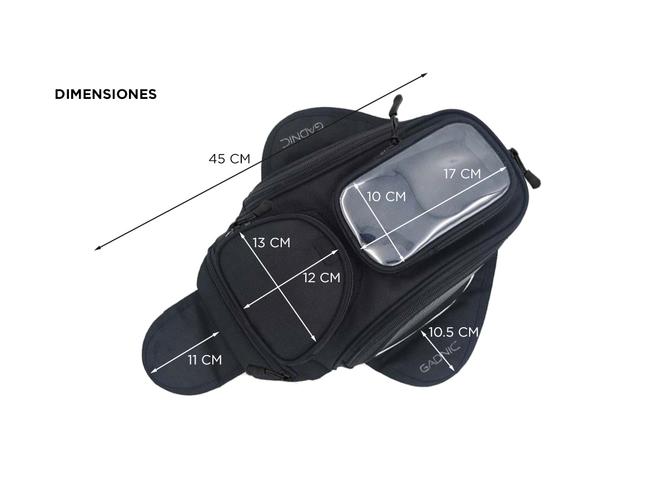 Bolso De Tanque Para Moto Gadnic TB500-S Magnético Con Compartimento Para Celular - 4