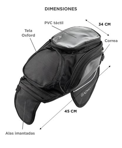 Bolso De Tanque Para Moto Gadnic TB500-S Magnético Con Compartimento Para Celular - 5