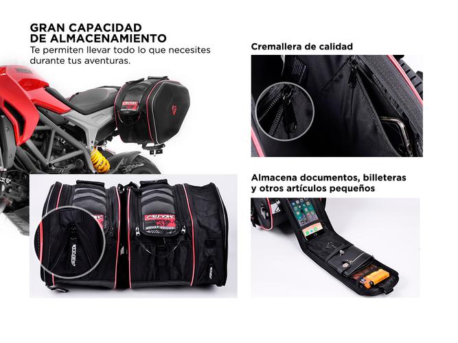 Alforjas Rígidas Impermeables y Expandibles MENAT MB-016 Para Moto - 2