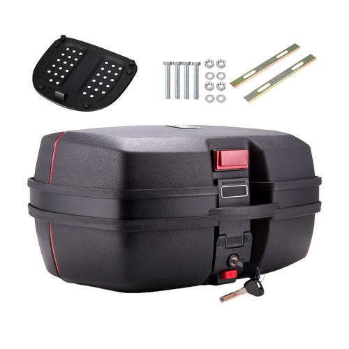 Baúl Para Moto 45 Litros Cucyma JDR698 Para 2 Cascos Base Metálica - 0