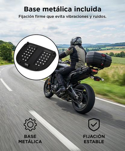 Baúl Para Moto 45 Litros Cucyma JDR698 Para 2 Cascos Base Metálica - 3