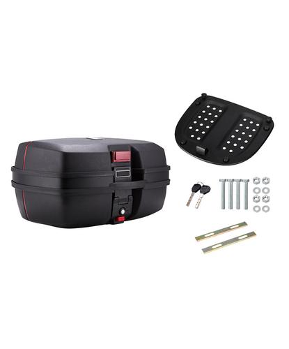 Baúl Para Moto 45 Litros Cucyma JDR698 Para 2 Cascos Base Metálica - 6