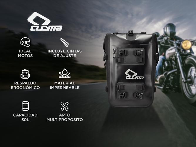 Bolso Trasero Moto y Mochila Cucyma 30 Litros Impermeable Modular Estanco - 1