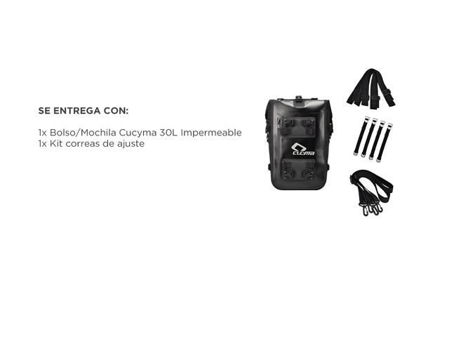Bolso Trasero Moto y Mochila Cucyma 30 Litros Impermeable Modular Estanco - 5