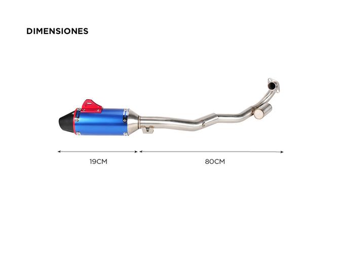 Escape Para Moto Tipo Powercore 3 Para Honda Tornado Xr250 Completo Con Curva Y Powerbomb - 3