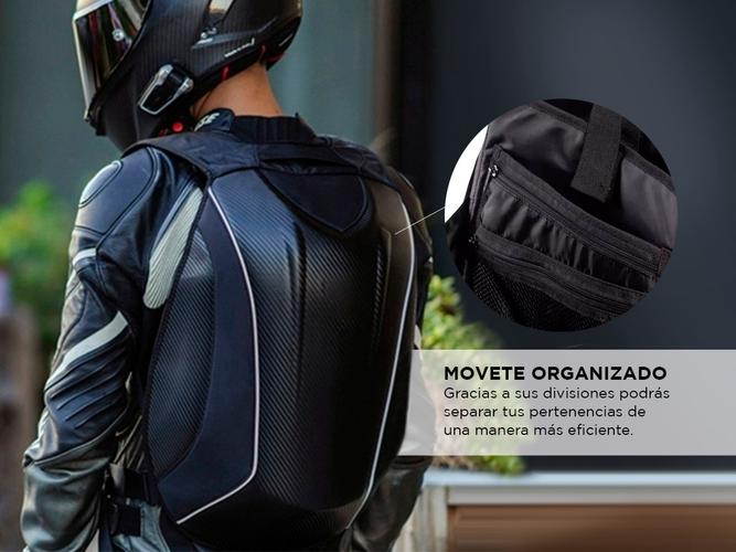 Mochila Para Moto Semi Rígida Portacasco Gadnic MBP48-ST Con Cobertor Lluvia - 3