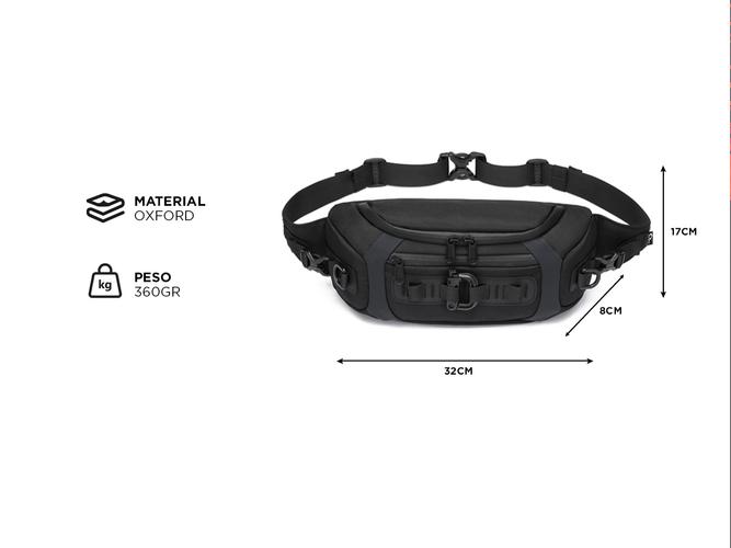 Riñonera Táctica Ideal Para Moto Cucyma CB-Z2205 Impermeable Múltiples Enganches - 3
