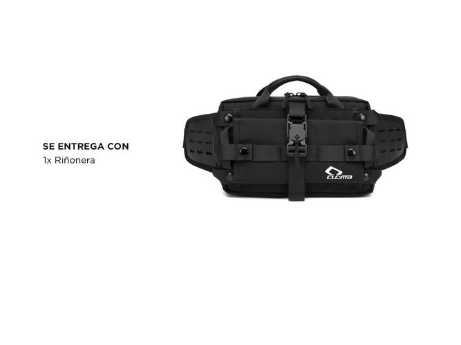 Riñonera Táctica Ideal Para Moto Bici Cucyma CB-Z2208 Impermeable Puerto USB Múltiples Enganches y Bolsillos - 4