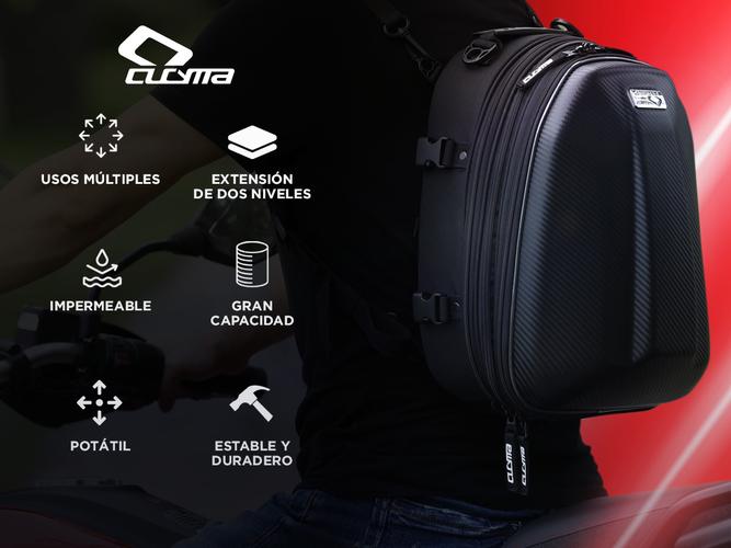 Bolso Trasero Para Moto Cucyma CB-1901 Mochila Porta Casco Semi Rígido Impermeable - 1