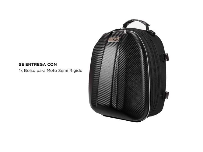 Bolso Trasero Para Moto Cucyma CB-1901 Mochila Porta Casco Semi Rígido Impermeable - 5