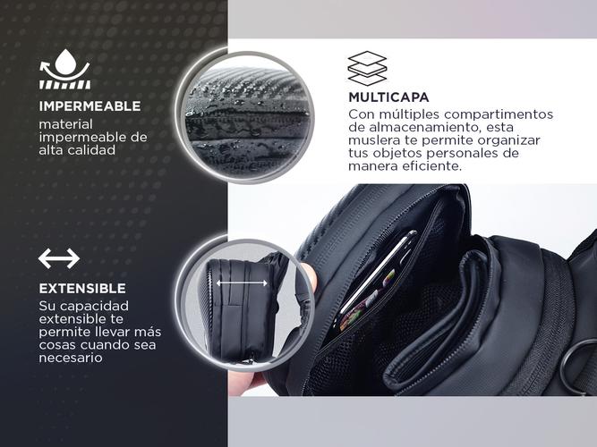 Muslera Cucyma CB-2201 Semi Rígida Riñonera Táctica Para Moto Expansible - 2