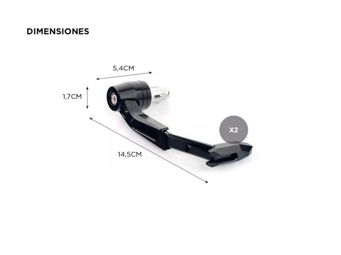 Cubre Manijas Freno y Embrague de Moto Gadnic BWQ-002 Universal De Aluminio - 3