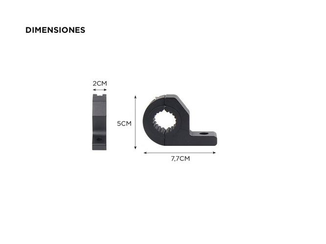 Soporte Faro Auxiliar Gadnic HK-S Universal De Aluminio 22mm a 32mm - 3