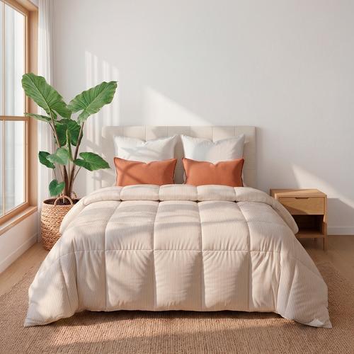 Acolchado Plumon Rieti By Gadnic Queen 4 Estaciones 230x240 Beige 300H - 0