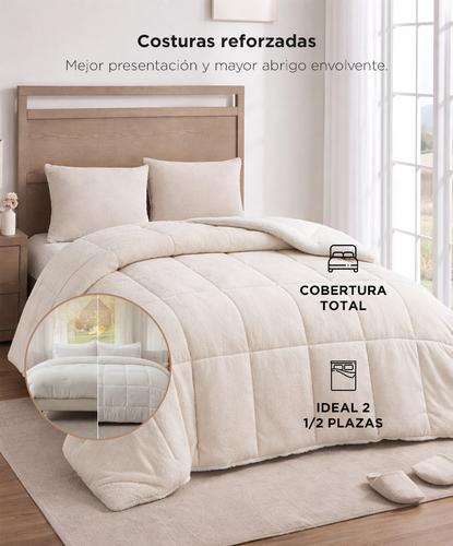 Acolchado Edredón RIETI By Gadnic Queen Reversible Corderito - 4