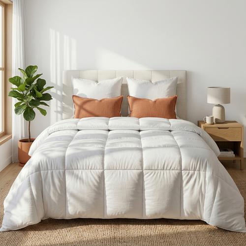 Acolchado RIETI By GADNIC 4 Estaciones Queen 230x240 Blanco Microfibra  - 0