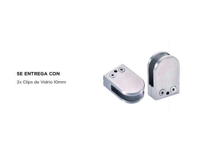 Clip Pinza Para Vidrio Gadnic Acero Inoxidable 10mm - 4