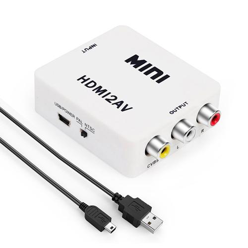 Conversor Hdmi A Rca Av Adaptador Tv Tubo Convertidor 1080 - 0