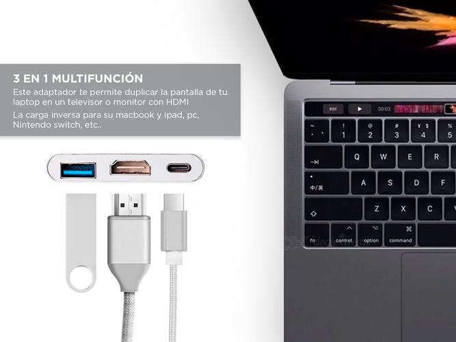 Adaptador Usb Gadnic Usb 3.0 Tipo C PC o Mac - 4