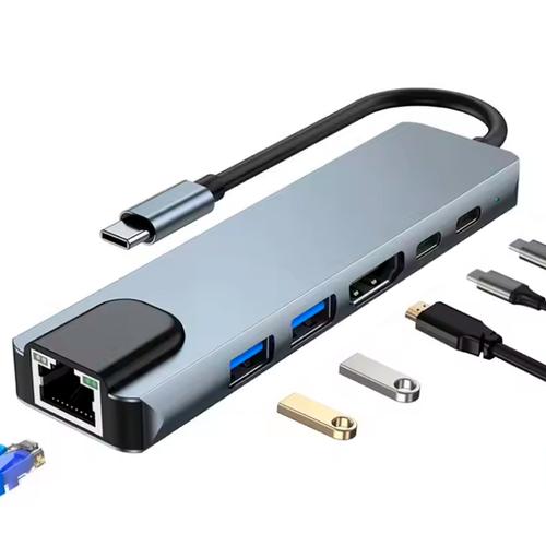 Adaptador USB C Hub Para Mac Apple 6 en 1 - 0