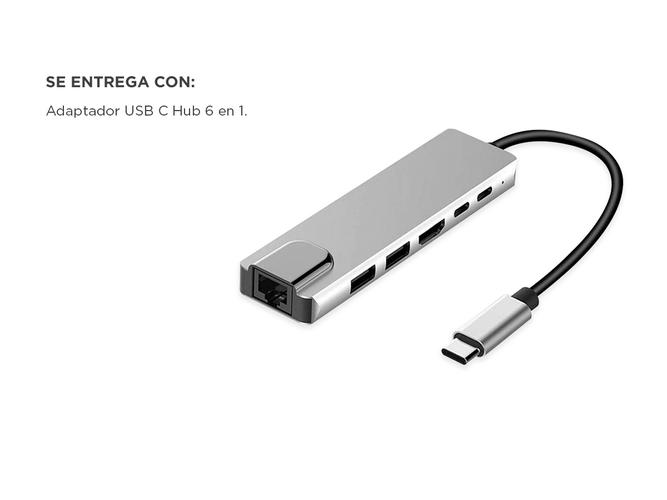 Adaptador USB C Hub Para Mac Apple 6 en 1 - 6