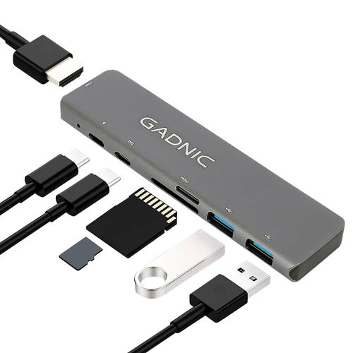 Adaptador USB C Hub Para Mac Apple 7 en 2 Outlet - 0
