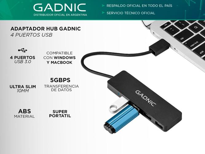 Adaptador Hub Gadnic 4 Puertos USb - 1