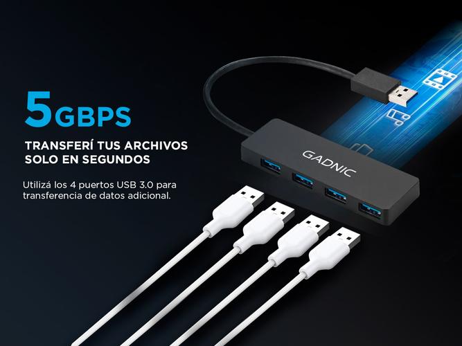 Adaptador Hub Gadnic 4 Puertos USb - 3