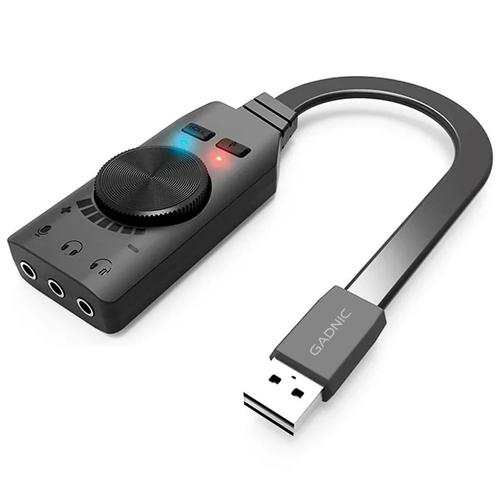 Placa Sonido USB GADNIC AD22V Usb Auxiliar Auricular Micrófono - 0