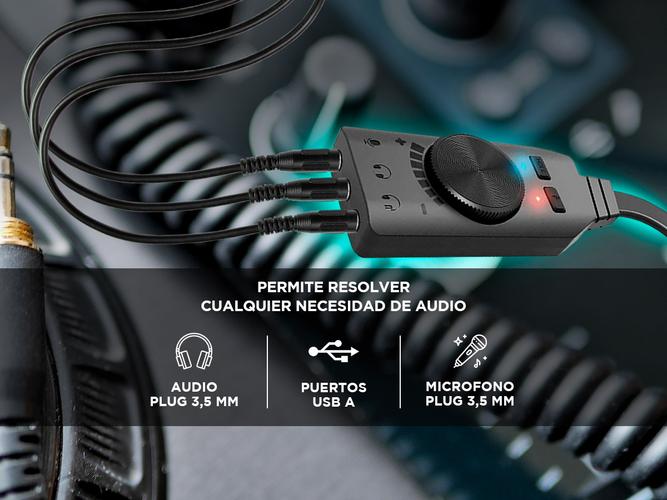 Placa Sonido USB GADNIC AD22V Usb Auxiliar Auricular Micrófono - 3