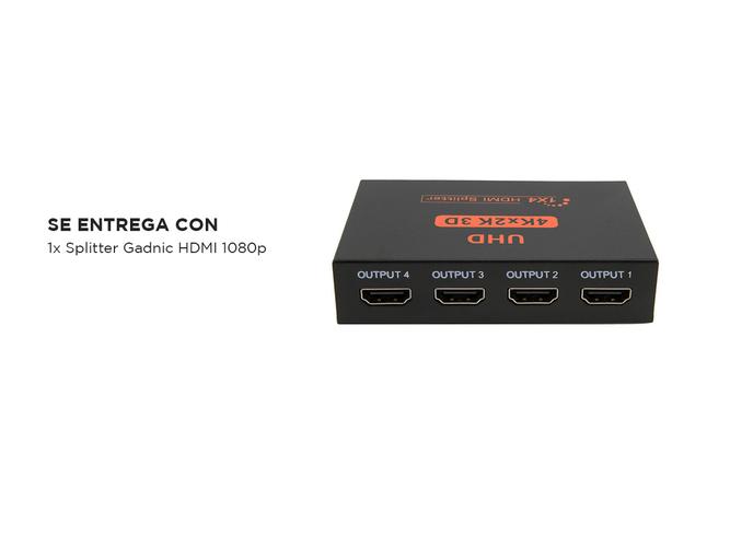 Distribuidor HDMI Gadnic Splitter 1x4 4K 2K Full HD 1080p  - 4