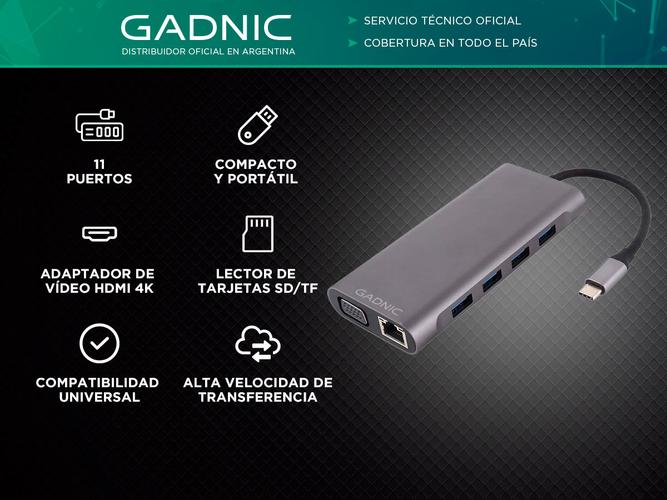 Adaptador USB-C Gadnic Multipuerto 11 En 1 - 1