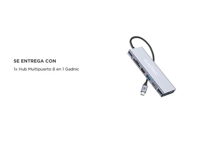 Adaptador HUB 8 en 1 Funcion De Alacenamiento En Disco Type C USB Macbook Notebook PC - 6