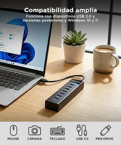 Hub Multipuerto Gadnic USB 7 Puertos Alta Velocidad  - 4