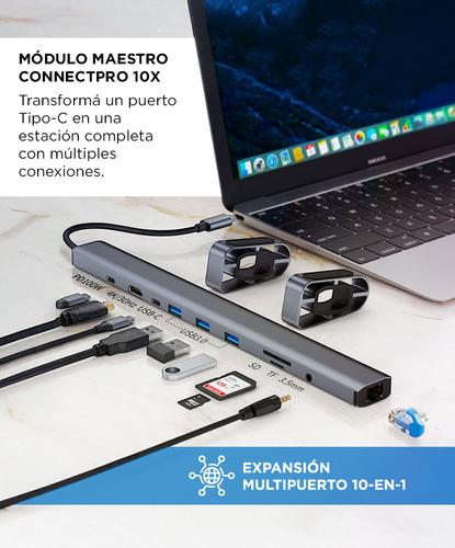 Hub USB C Gadnic ConnectPro10X  Adaptador 10 en 1 HDMI 4K - 2