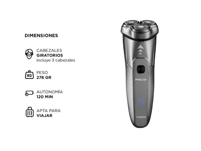 Afeitadora Philco Electrica Titanium Wet & Dry 360° AE5405PP - 4