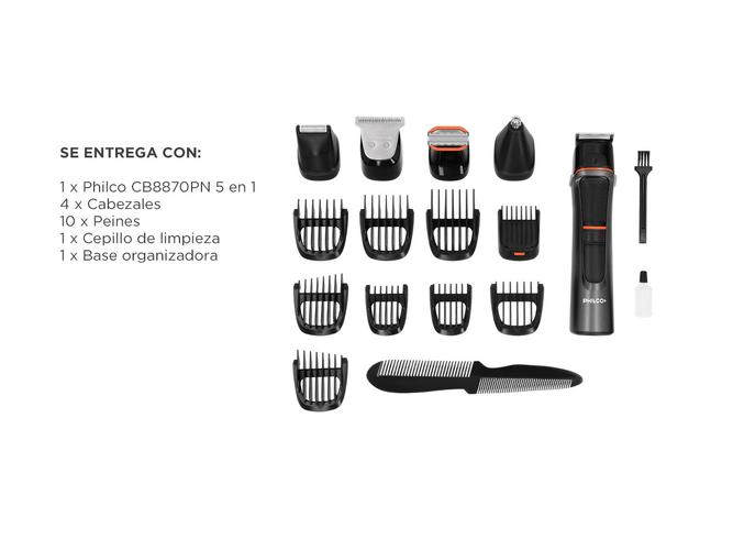 Afeitadota Recortadora Philco CB8870PN Grooming Kit 5 en 1  - 5