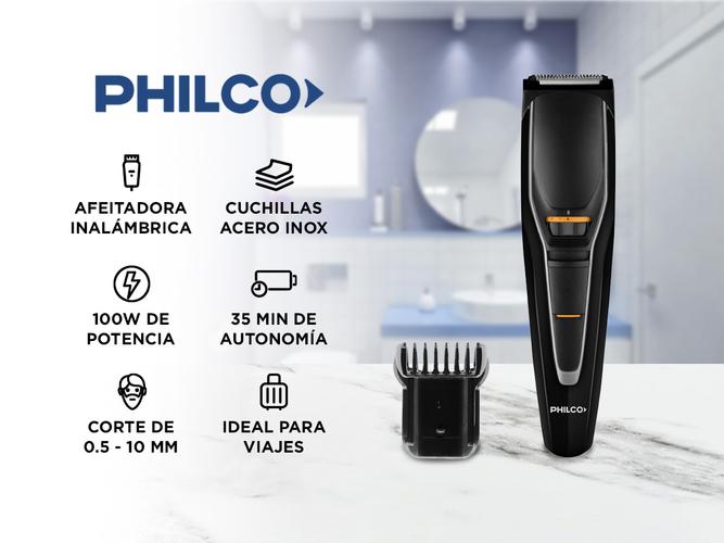 Corta Barba Recortadora Inalámbrica Philco Negra CB9800PNP - 1