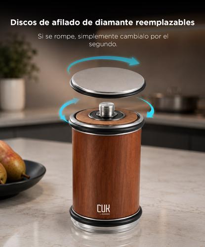 Afilador De Cuchillos Cuk By Gadnic Rodante Con 2 Discos De Diamante Diseño Compacto Manual  - 3